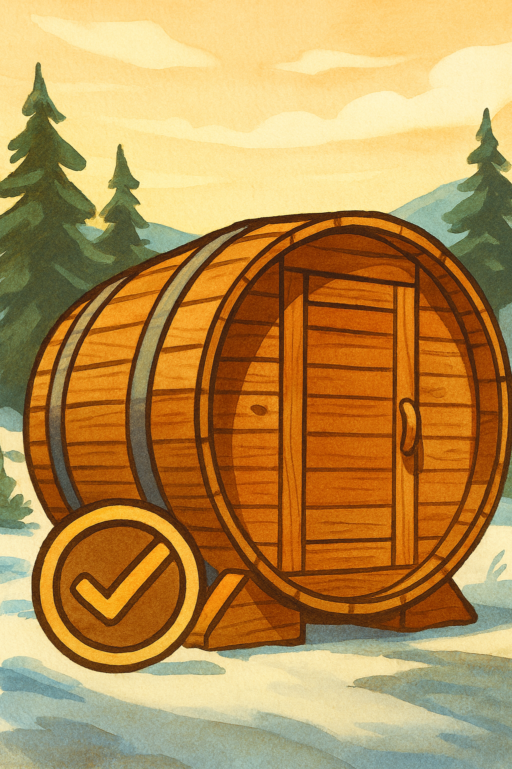 Ventilation in barrel sauna