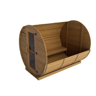 Western Red Cedar Barrel Sauna Classic 8ft Inside