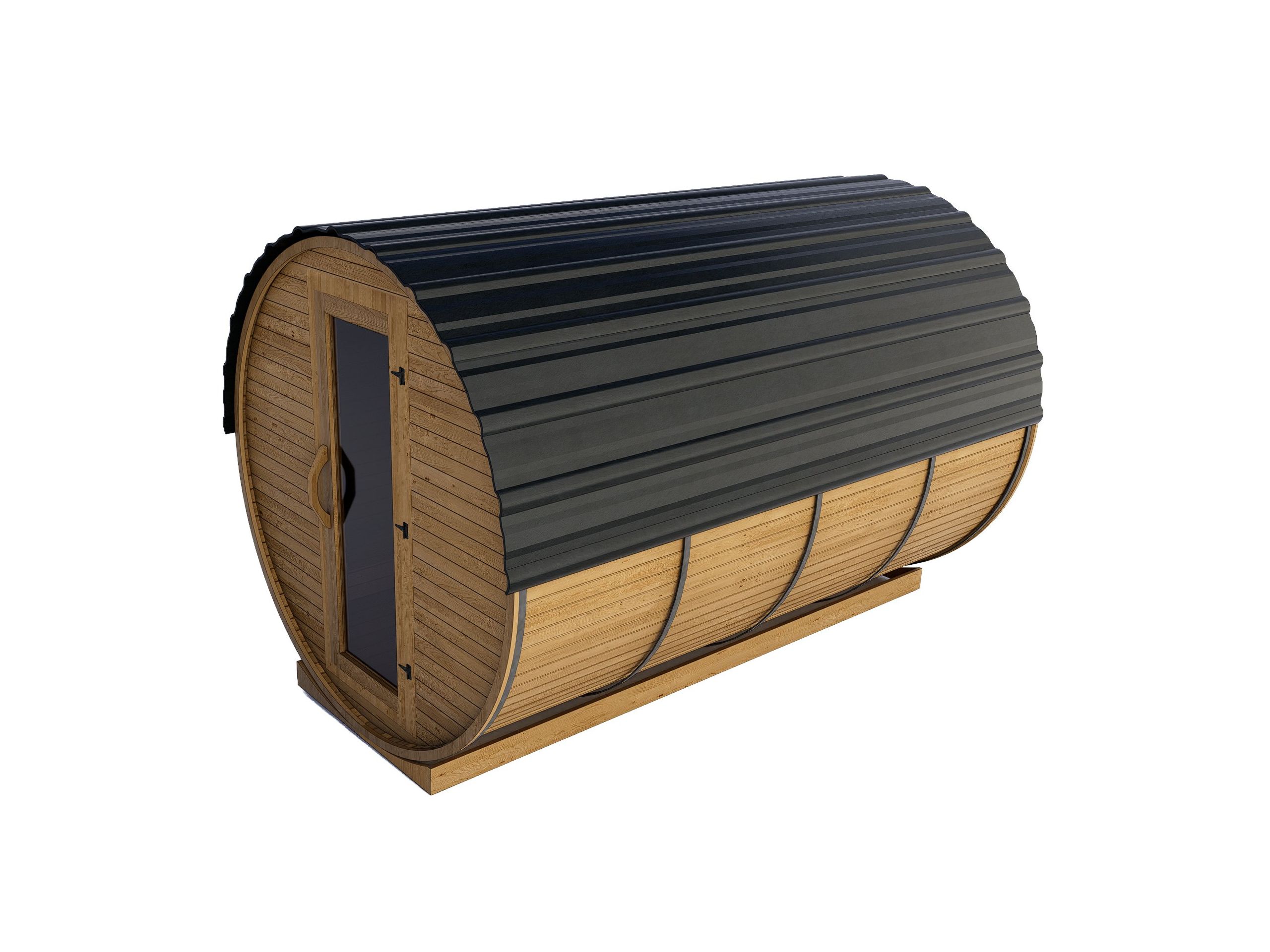 Western Red Cedar Barrel Sauna with Changing Room