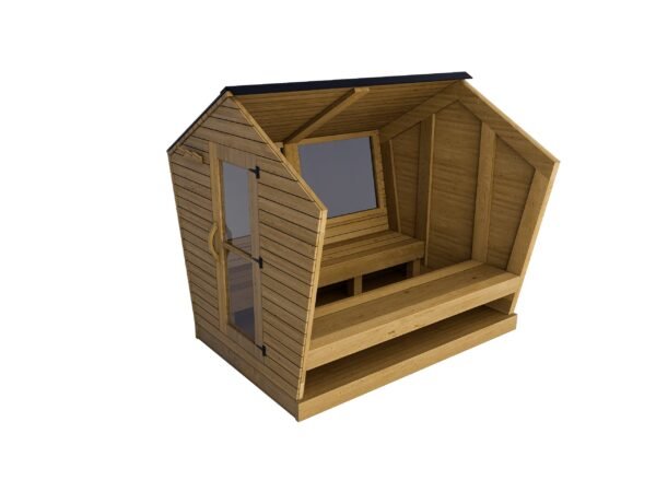 Western Red Cedar Birdhouse Sauna 8ft Windows Inside