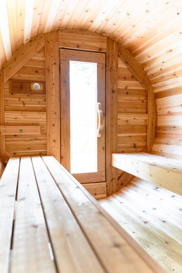 Sauna baril avec porche