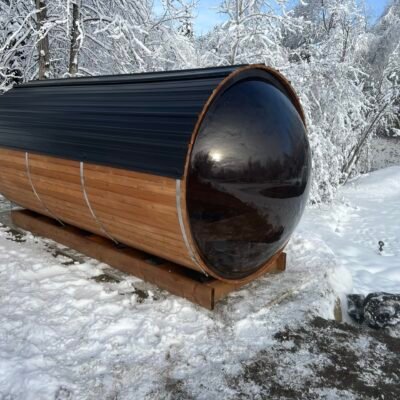 Sauna baril avec vestiaire