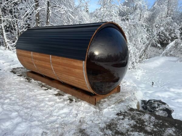 Sauna baril avec vestiaire