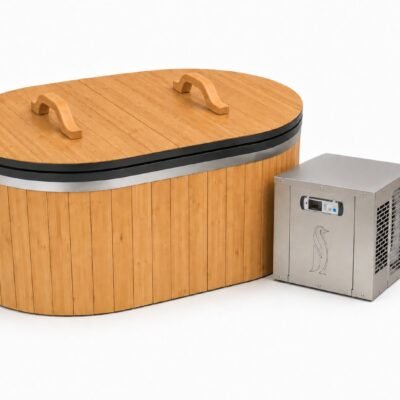 Cold Plunge XL with Penguin chiller kit for outdoor cold therapy