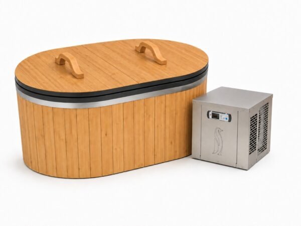Cold Plunge XL with Penguin chiller kit for outdoor cold therapy