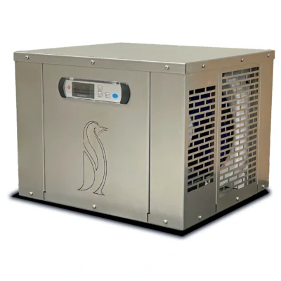 Angled view of Penguin cold therapy chiller
