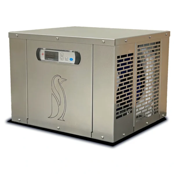 Angled view of Penguin cold therapy chiller